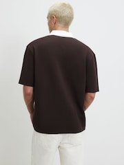 River Island Brown Regular Fit Compact Rugby Shirt - Image 4 of 4