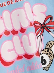 River Island Blue Girls Club T-Shirt - Image 4 of 4