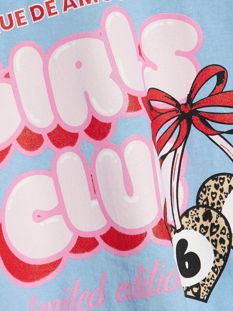 River Island Blue Girls Club T-Shirt - Image 4 of 4