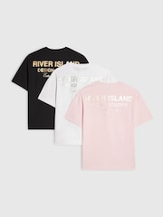 River Island Branded Boyfriend T-Shirts 3 Pack - 4суретінің 2 суреті