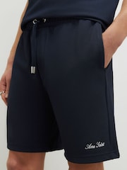 River Island Navy Regular Fit Slinky Shorts - Image 4 of 4