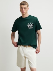 River Island Green Regular Fit Tennis Saint Paris T-Shirt - Image 3 of 4
