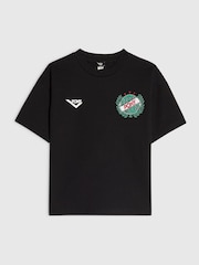 River Island Black Oversized Pony Crest T-Shirt - Image 1 of 4