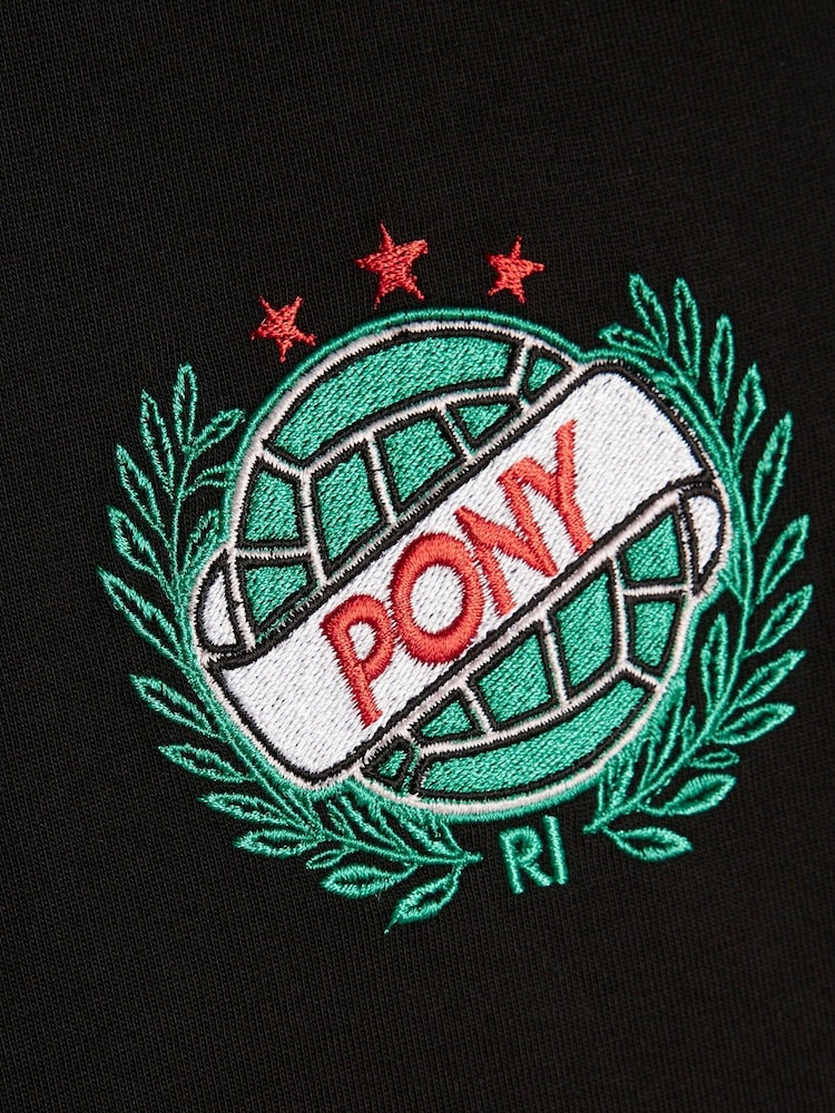 River Island Black Oversized Pony Crest T-Shirt - Image 2 of 4