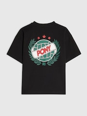 River Island Black Oversized Pony Crest T-Shirt - Image 3 of 4