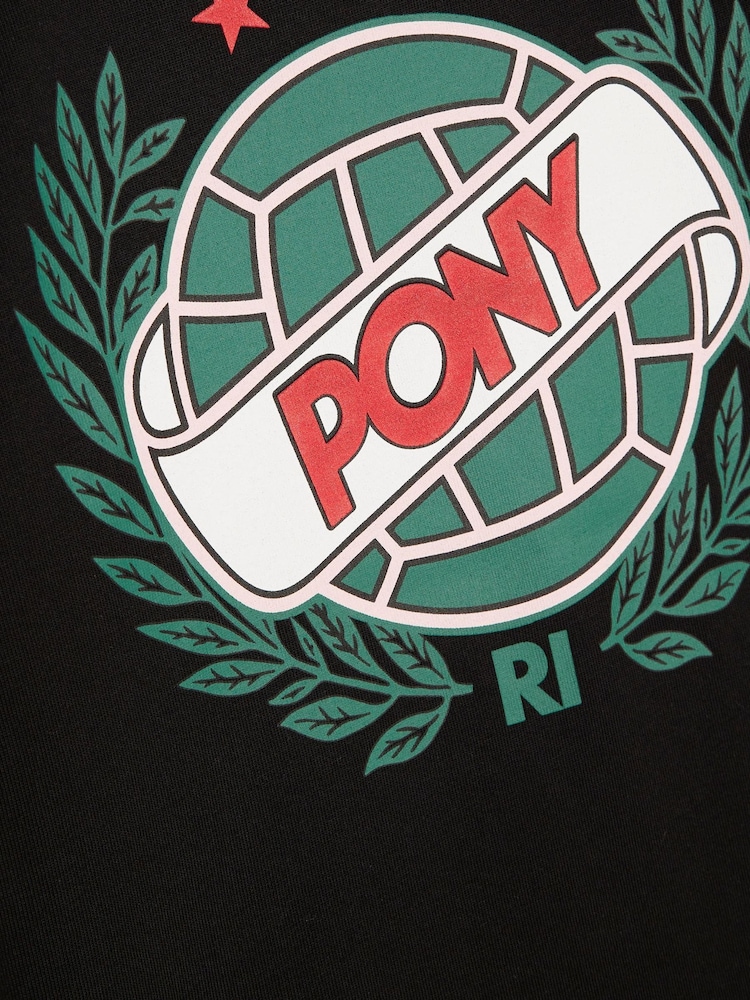 River Island Black Oversized Pony Crest T-Shirt - Image 4 of 4