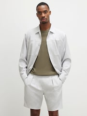 River Island Grey Regular Fit Melange Smart Pull On Shorts - Image 3 of 4