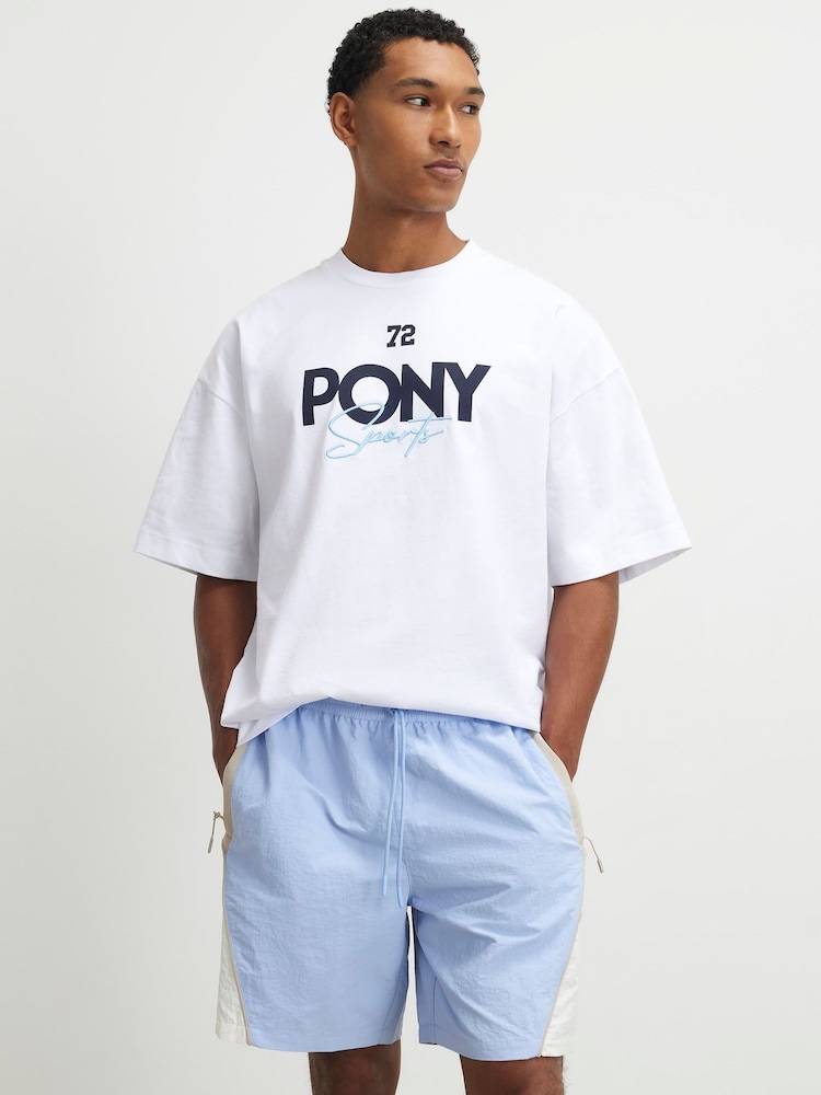 River Island White Oversized Pony Crest T-Shirt - Image 2 of 4