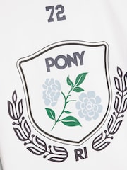 River Island White Oversized Pony Crest T-Shirt - Image 4 of 4
