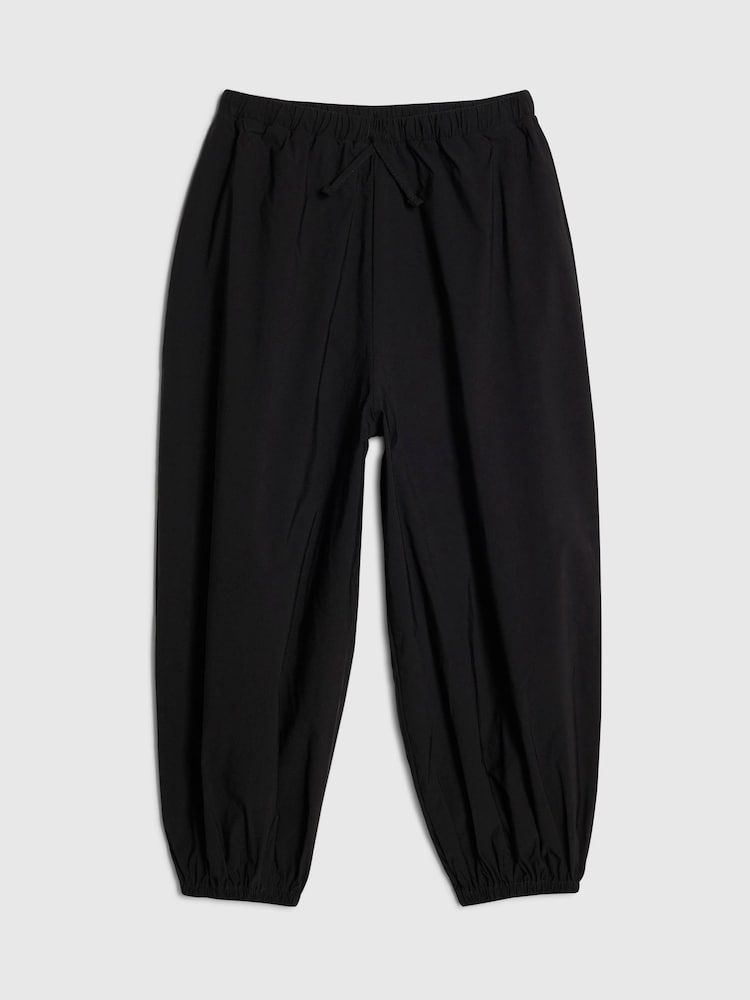 River Island Black Barrel Fit Trousers - Image 1 of 4
