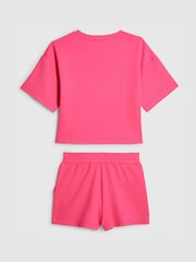River Island Pink Premium Clean Neon T-Shirt & Shorts Set - Image 2 of 4