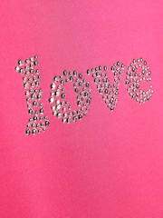 River Island Pink Premium Clean Neon T-Shirt & Shorts Set - Image 3 of 4