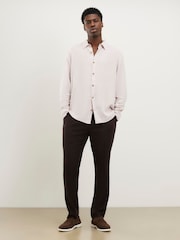 River Island Pink Regular Fit Linen Blend Shirt - Image 2 of 4
