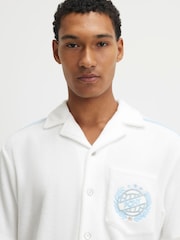 River Island White Pony Regular Fit Towel Revere Shirt - Image 2 of 2