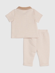 River Island Jacquard Polo & Joggers Set - Larawan 2 ng 5
