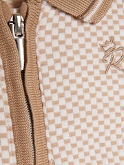River Island Jacquard Polo & Joggers Set - Larawan 4 ng 5