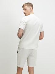 River Island Grey Slim Fit Jacquard T-Shirt - Image 2 of 4