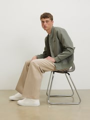 River Island Natural Loose Fit Smart Trousers - Image 3 of 4