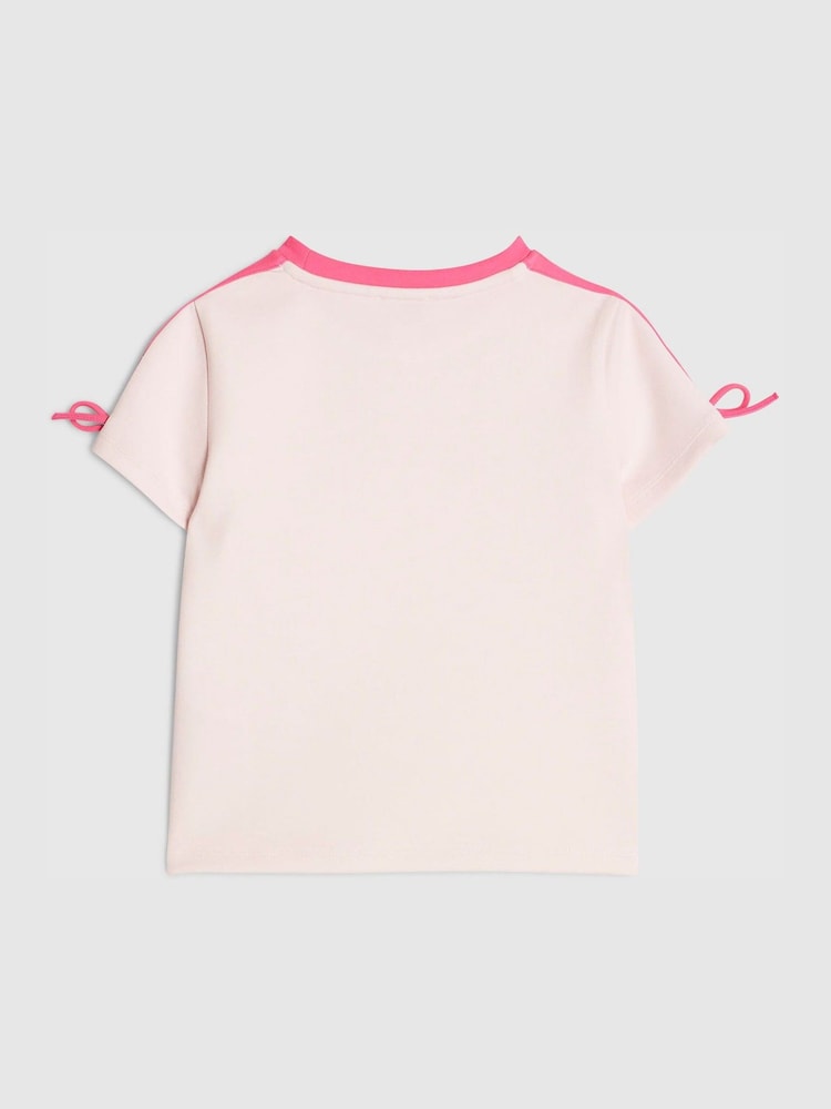 River Island Pink Premium Clean Bow Baby T-Shirt - Image 2 of 4 River Island Pink Premium Clean Bow Baby T-Shirt - Image 2 of 4