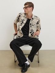 River Island Black Loose Fit Smart Trousers - Image 4 of 4