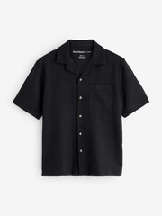 River Island Chemise Coupe classique Mélange de lin Revere - Image 1 de 1