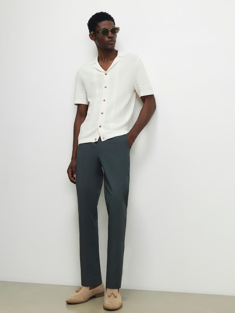 River Island Green Slim Fit Chino Trousers - Image 1 of 4