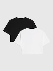 River Island Black River Logo Crop T-Shirts 2 Pack - Image 2 of 4