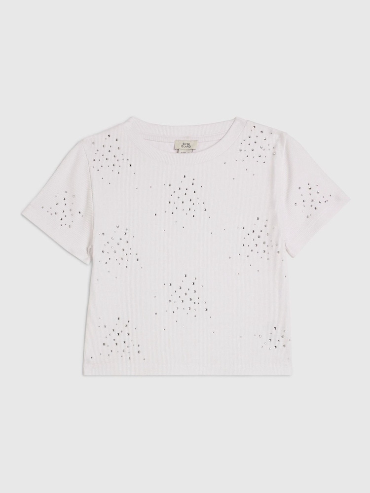 River Island White Hotfix Baby T-Shirt - Image 1 of 4