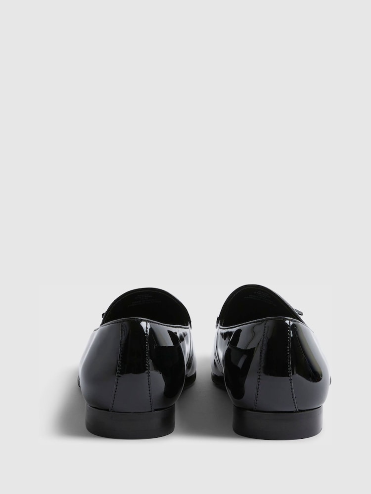 Buy River Island Black Patent Tassel Loafers from Next USA display picture 1