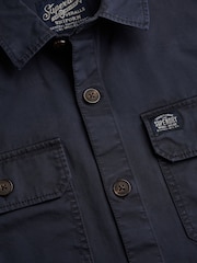 SUPERDRY Blue Two Pocket Overshirt - Image 7 of 7