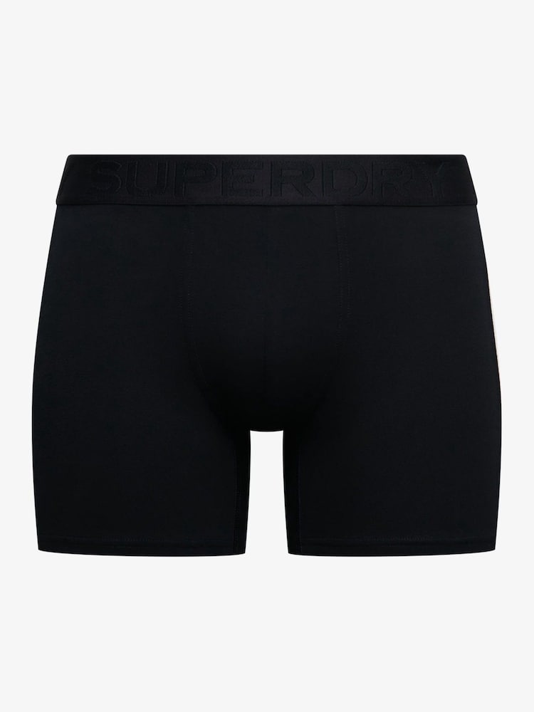 SUPERDRY Black Boxer Triple Pack - Image 4 of 4 SUPERDRY Black Boxer Triple Pack - Image 4 of 4