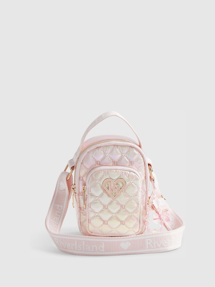 River Island Pink Pink Iridescent Nylon Festival Bag - Image 1 of 5