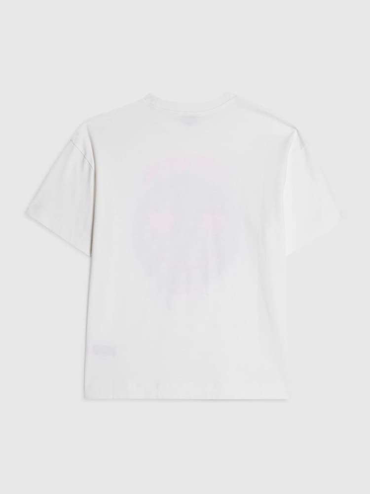 River Island White Leopard Smiley T-Shirt - Image 2 of 3