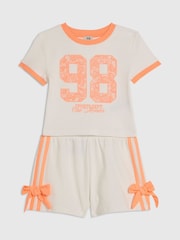 River Island White Lace Number Top & Runner Shorts Set - Image 3 of 5