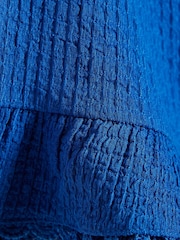River Island Blue Frill Shirred Top & Shorts Set - Image 4 of 4