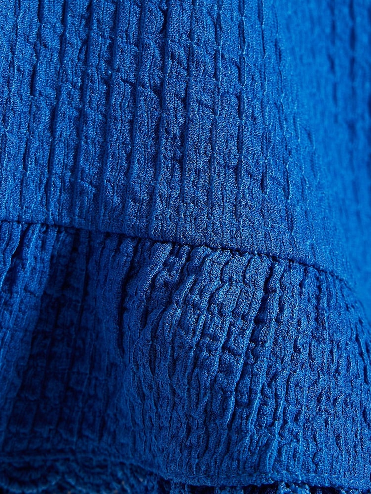 River Island Blue Frill Shirred Top & Shorts Set - Image 4 of 4 River Island Blue Frill Shirred Top & Shorts Set - Image 4 of 4