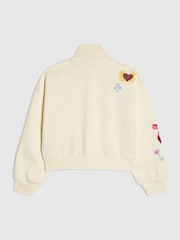 River Island Cream Icon Zip Through Sweatshirt - Image 2 of 4