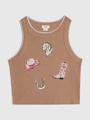 River Island Cowboy Whipstitch Tank - 圖片 1，共 4