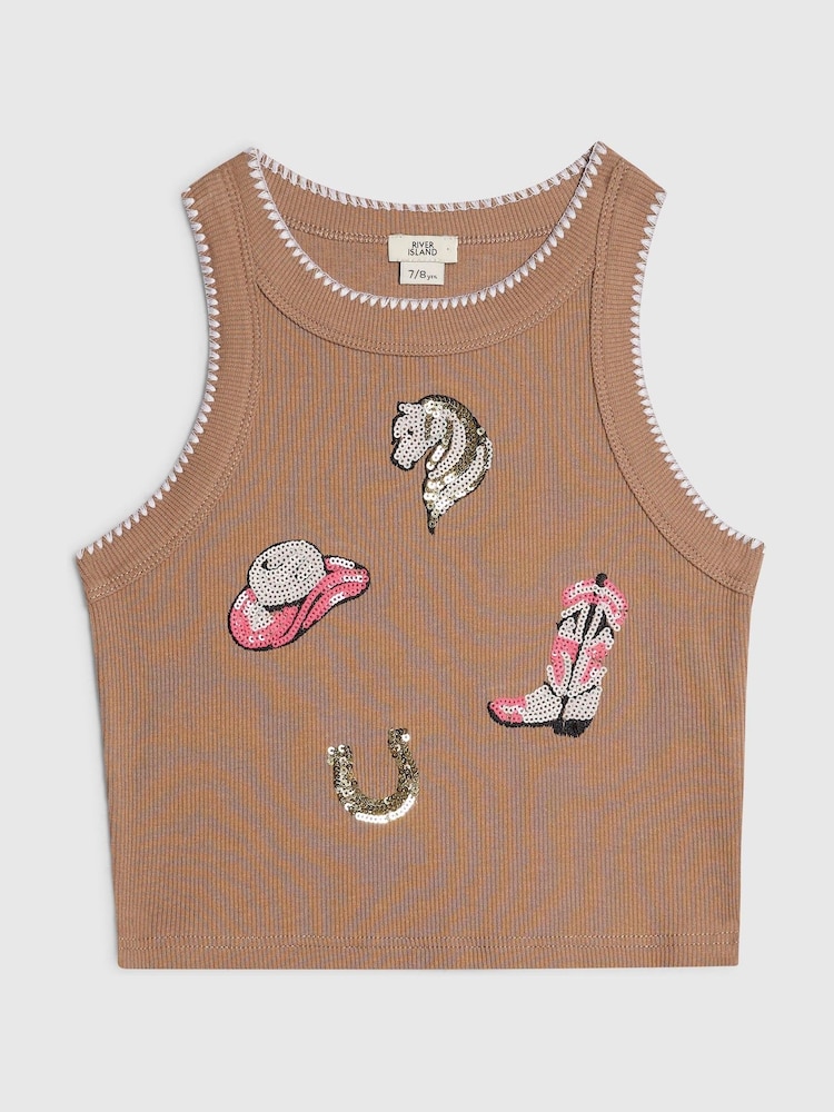 River Island Cowboy Whipstitch Tank - 圖片 1，共 4