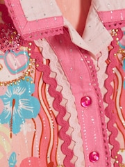 River Island Pink Hello Kitty Beach Shirt & Shorts Set - Image 4 of 5