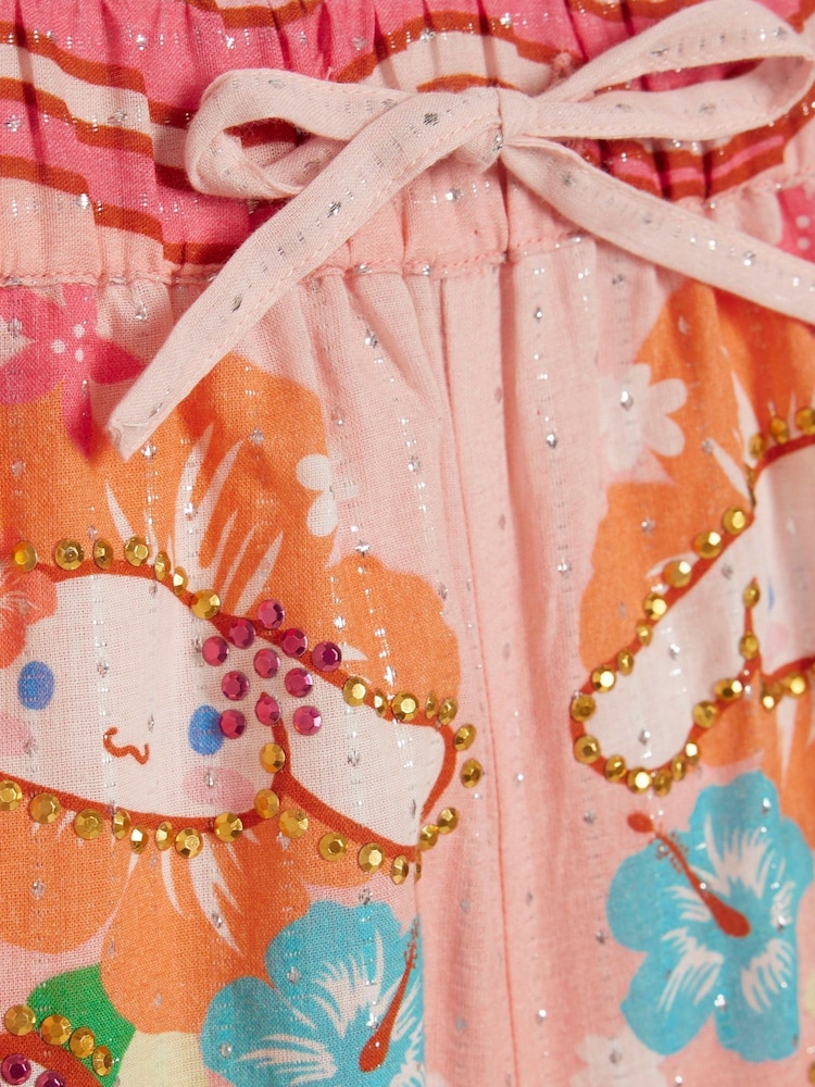 River Island Pink Hello Kitty Beach Shirt & Shorts Set - Image 5 of 5
