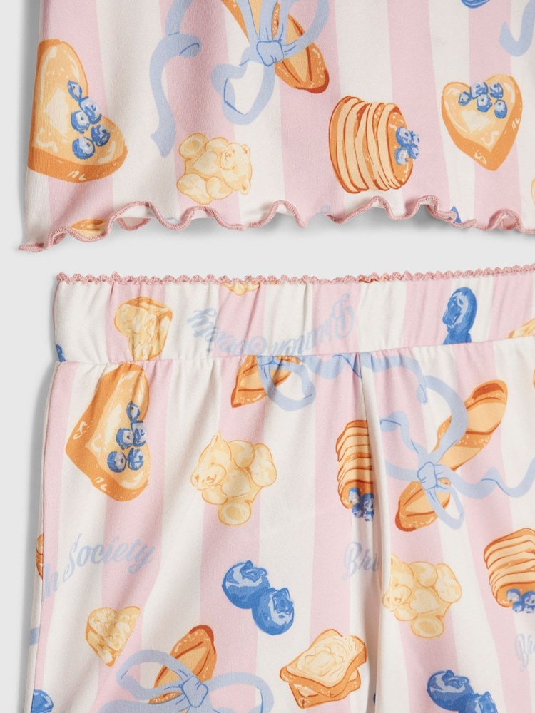 River Island Brunch Stripe Pyjamas - 4의 이미지 4