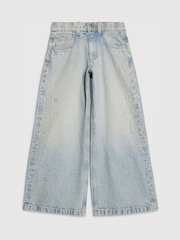 River Island Straight Fit Iridescent Hotfix Jeans - Imagen 1 de 4