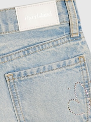 River Island Straight Fit Iridescent Hotfix Jeans - Imagen 4 de 4