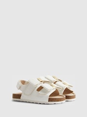 River Island White Bow Woven Footbeds Sandals - Image 2 of 5