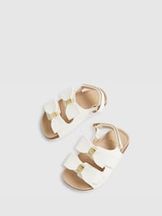 River Island White Bow Woven Footbeds Sandals - Image 3 of 5