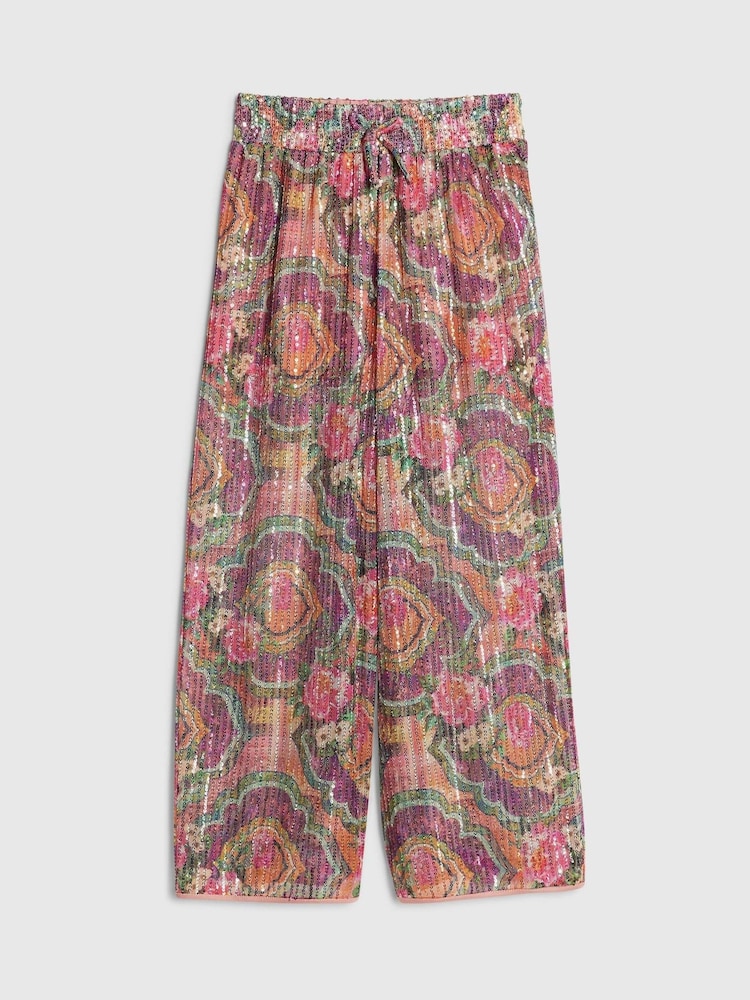 River Island Purple Del Maar Sequin Trousers - Image 2 of 4 River Island Purple Del Maar Sequin Trousers - Image 2 of 4