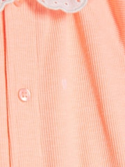 River Island Coral Pink Collared Heart Romper - Image 3 of 4