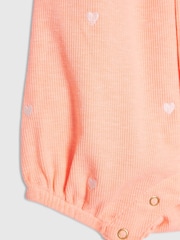 River Island Coral Pink Collared Heart Romper - Image 4 of 4