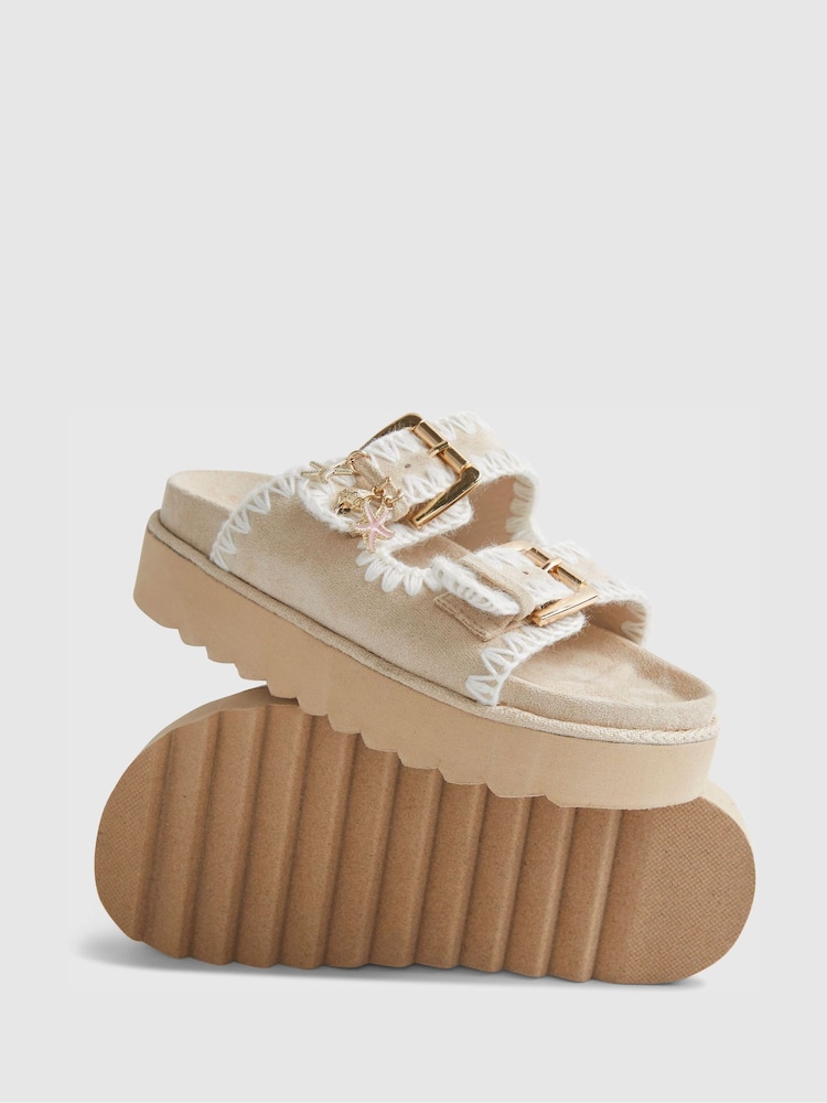 River Island Brown Whipstitch Sandals - Image 5 of 5